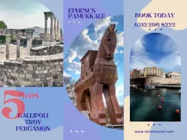 5 Days Gallipoli, Troy, Pergamon, Ephesus And Pamukkale Tour